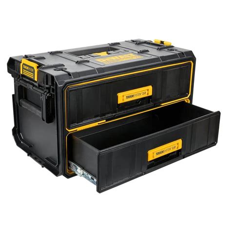 steel 2 drawer tool box|toughsystem2.0 21.8 in tool box.